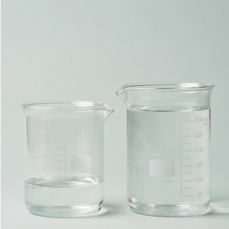 Lab bench with rows of sample vials