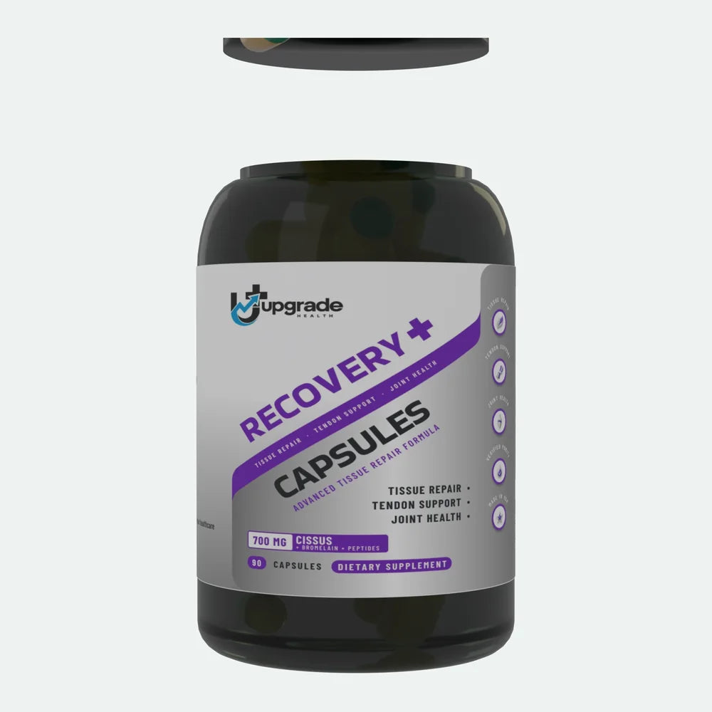 Bottle with capsules shown outside it